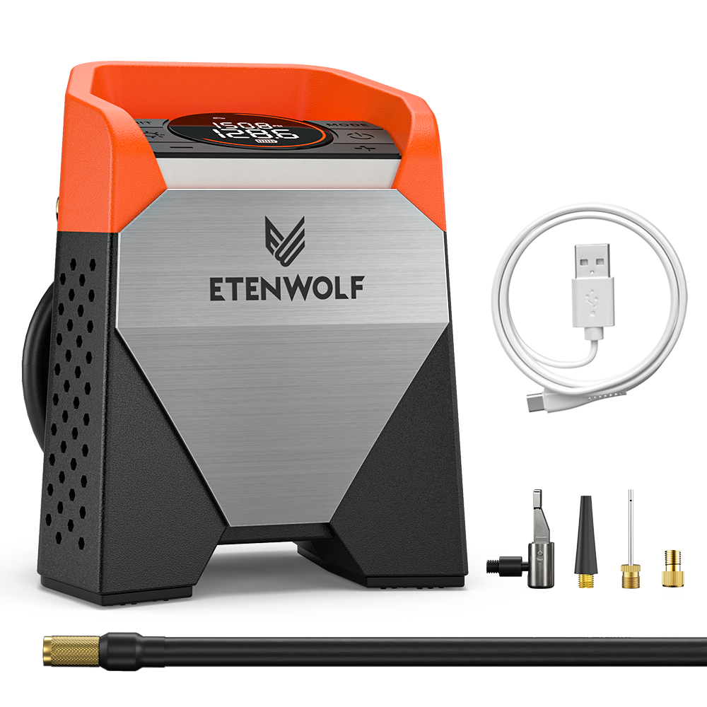 ETENWOLF Zephyr S5 Heavy-Duty Tire Inflator Portable Air Compressor