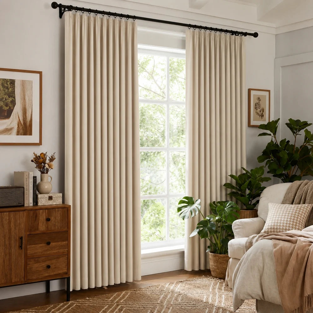 Ready to Ship – Noctura Flame Retardant Blackout Curtains, 1 Set additional product information
