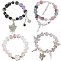 PENEXIU Butterfly Bead Bracelets Women Matching Glasses Crystal Bracelet Suit (ALL, One Size) PENEXIU Butterfly Bead Bracelets Women Matching Glasses Crystal Bracelet Suit (ALL, One Size) - B0FGPT98GG