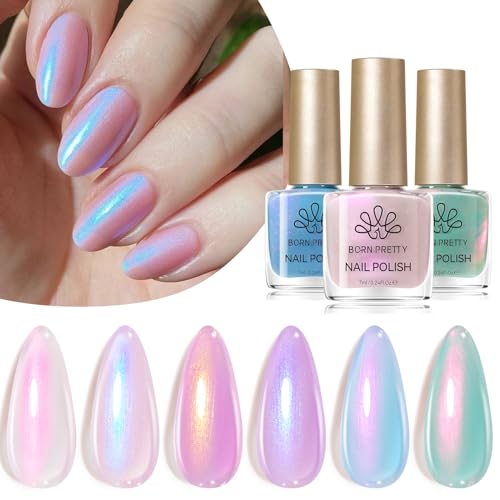 Born Pretty Chameleon Nail Polish Set 6 Colors Chrome Holographic Metallic Born Pretty Chameleon Nail Polish Set 6 Colors Chrome Holographic Metallic - B0DZGVML15