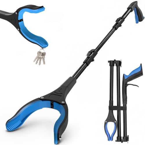 48 Inch Extra Long Grabber Reacher Tool，Foldable Pick Up Stick with Strong Grip Magnetic，360°Rotating Anti-Slip Jaw 4" Wide Claw Opening,Hand Grabber for Reaching 48 Inch Extra Long Grabber Reacher Tool，Foldable Pick Up Stick with Strong Grip Magnetic，360°Rotating Anti-Slip Jaw 4" Wide Claw Opening,Hand Grabber for Reaching - B0FWWQXMNS