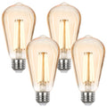 Sigalux LED Edison Bulbs 40 watt Equivalent, E26 Light Bulb Dimmable, Soft White 2700K, Non-dim ST58 Vintage LED Bulbs, 80+ CRI, 4.5W 400LM, E26 Base, 4 Pack Sigalux LED Edison Bulbs 40 watt Equivalent, E26 Light Bulb Dimmable, Soft White 2700K, Amber Glass ST58 Vintage LED Bulbs, 80+ CRI, 4.5W 400LM, E26 Base, 4 Pack - B0GGHW6M6N