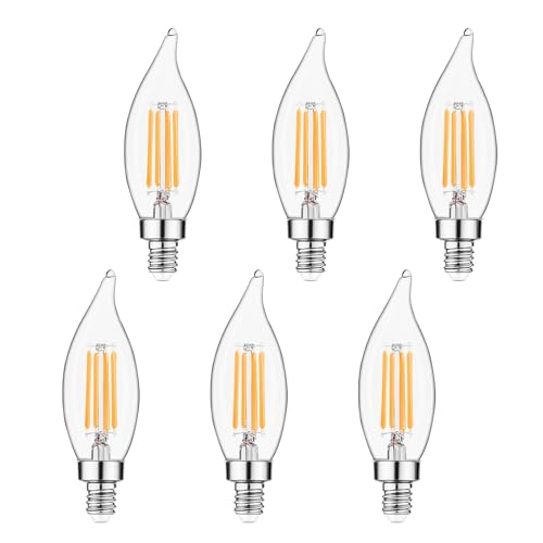 Sigalux Dimmable E12 LED Candelabra Bulb 60 Watt Equivalent, Chandelier Light Bulbs 5000K Daylight, CA10 Candle Bulbs for Chandelier, 5W, 450LM,12 Pack Sigalux Dimmable E12 LED Candelabra Bulb 60 Watt Equivalent, Chandelier Light Bulbs 5000K Daylight, CA10 Candle Bulbs for Chandelier, 5W, 450LM,12 Pack - B0DXPQX92V