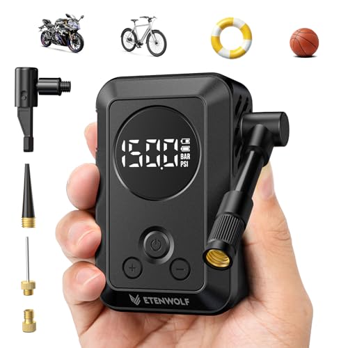 ETENWOLF S0 Mini Bike Pump, 20s Fast Inflate Bicycle Pump with Gauge,Orange ETENWOLF S0 Mini Bike Pump, 20s Fast Inflate Bicycle Pump with Gauge,Orange - B0FP2B6ZKT