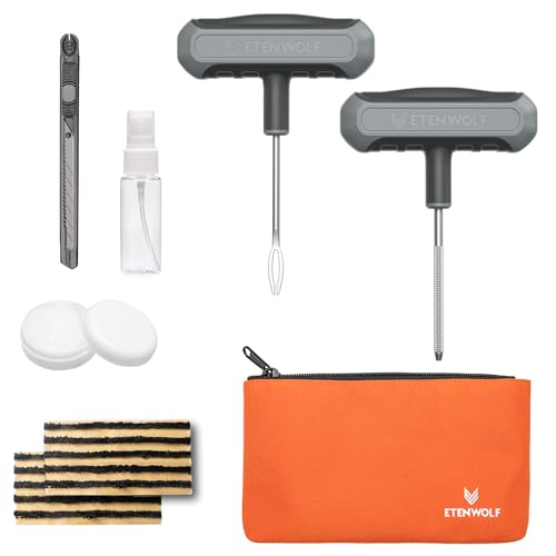 ETENWOLF Flat Tire Repair Kit with Plugs 16 Pcs, Heavy Duty Tire Plug Kit ETENWOLF Flat Tire Repair Kit with Plugs 16 Pcs, Heavy Duty Tire Plug Kit - B0F6TSNLK8