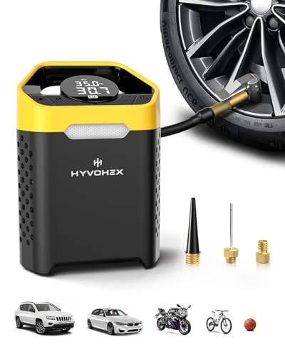 HYVOHEX Portable Air Compressor,160 PSI Cordless Tire Inflator Pump(Black) HYVOHEX Portable Air Compressor,160 PSI Cordless Tire Inflator Pump(Black) - B0F8PY7DDX
