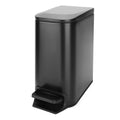 Matte black Cesun 1.6 gal small bathroom trash can with lid and soft-close
