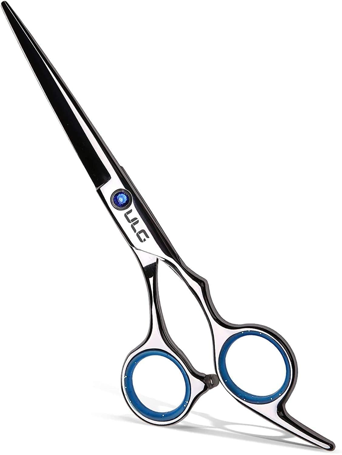 ULG blue 6.5-inch right-handed hair cutting scissors made of Japanese stainless steel