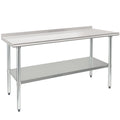 HARDURA stainless steel prep and work table 24x60 inches with backsplash