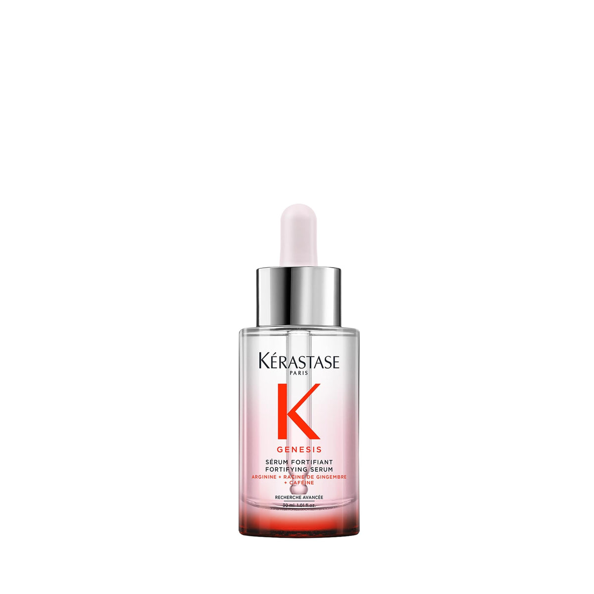 Bottle of KÉRASTASE Genesis daily strengthening hair serum 1 fl oz