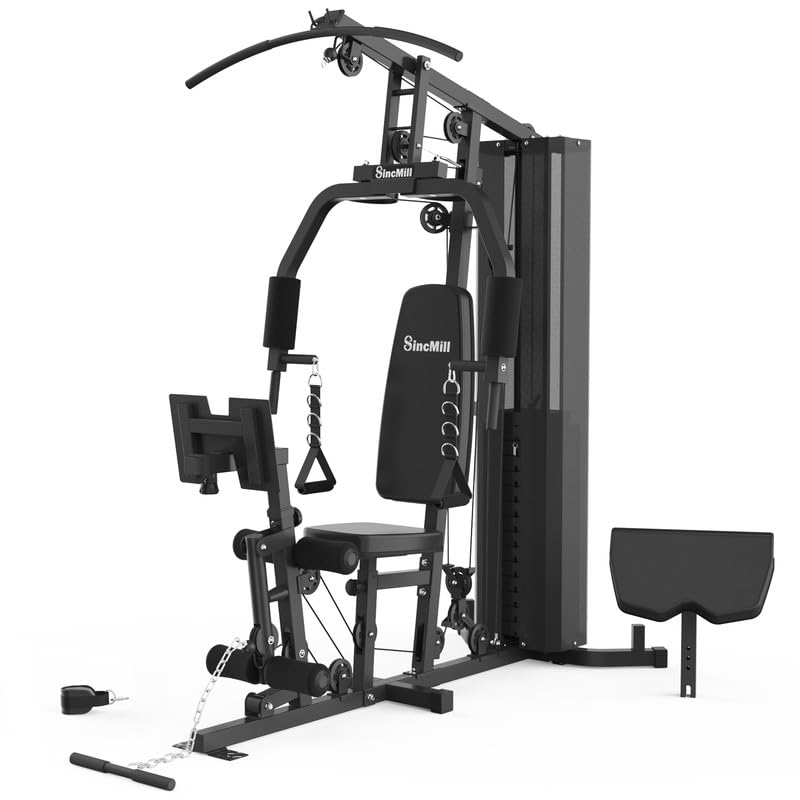 JX FITNESS 148 lb multifunction full-body home gym machine with weight stack and cable system