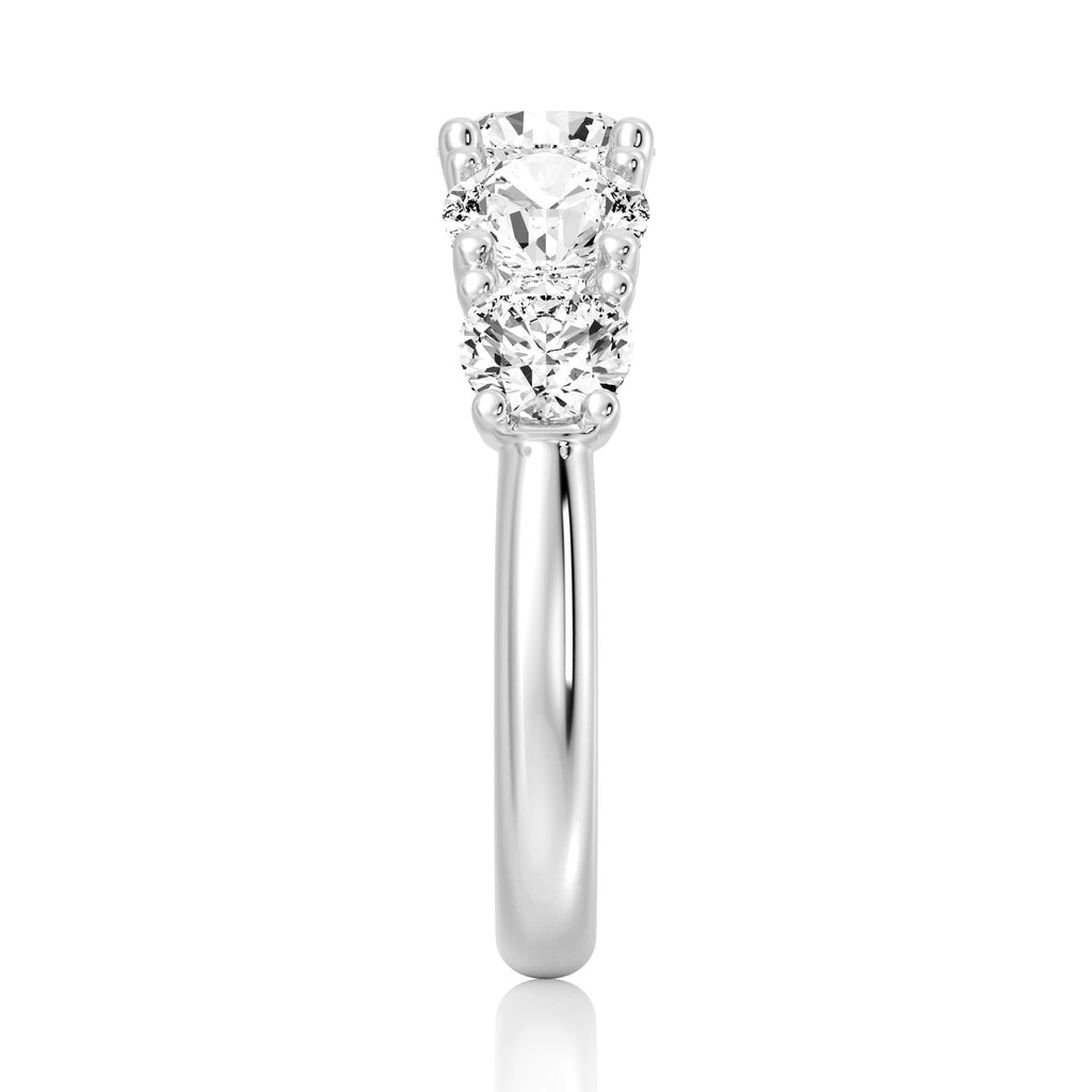 MSBLUE Size 6 3.2ct Round Cut Moissanite Engagement Ring image 6
