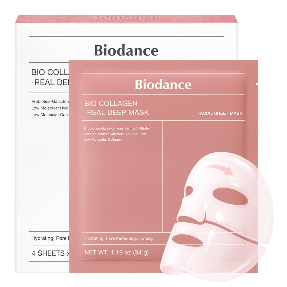 BIODANCE Bio-Collagen hydrogel overnight face mask sachets, 34g each