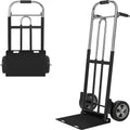 IRONPOW folding hand truck dolly with telescoping handle and heavy-duty wheels