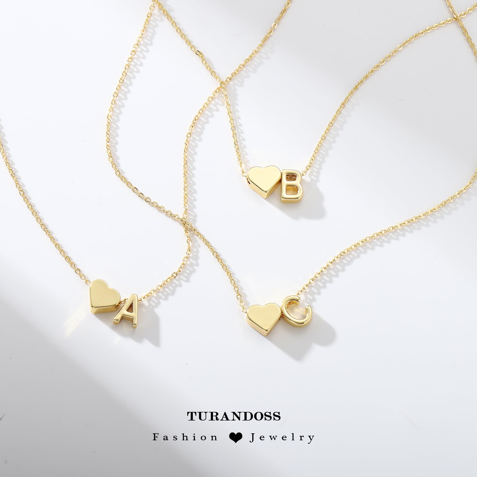 Turandoss S Initial Heart Necklace for Girls, Jewelry Gifts for Daughter image 6