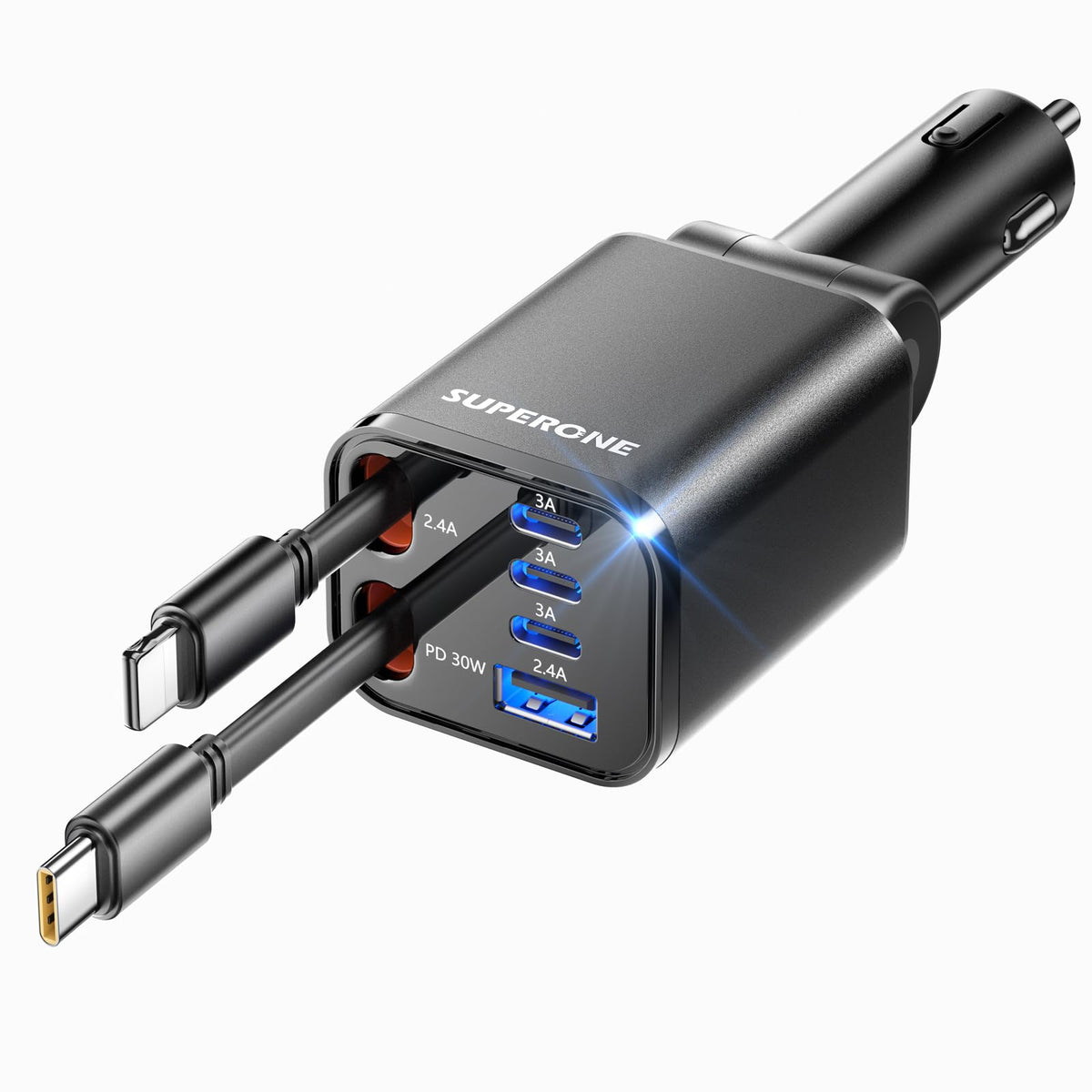 SUPERONE Retractable Car Charger, SUPERONE 99W Car - Interior Accessories