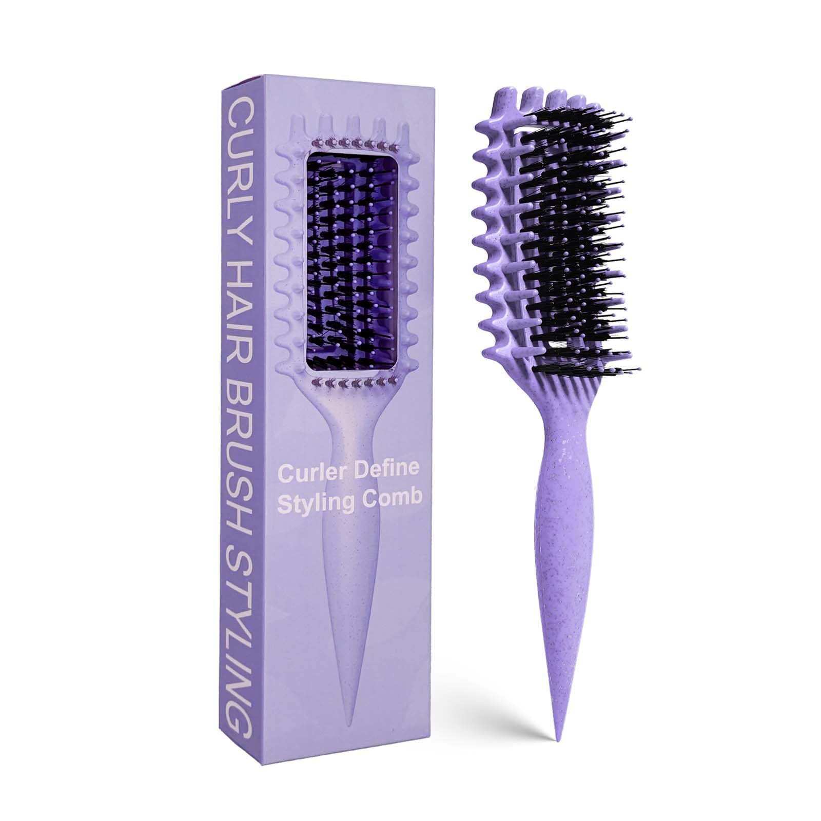 Purple MMBVSZ Candybrush curl-defining brush for detangling and shaping curls