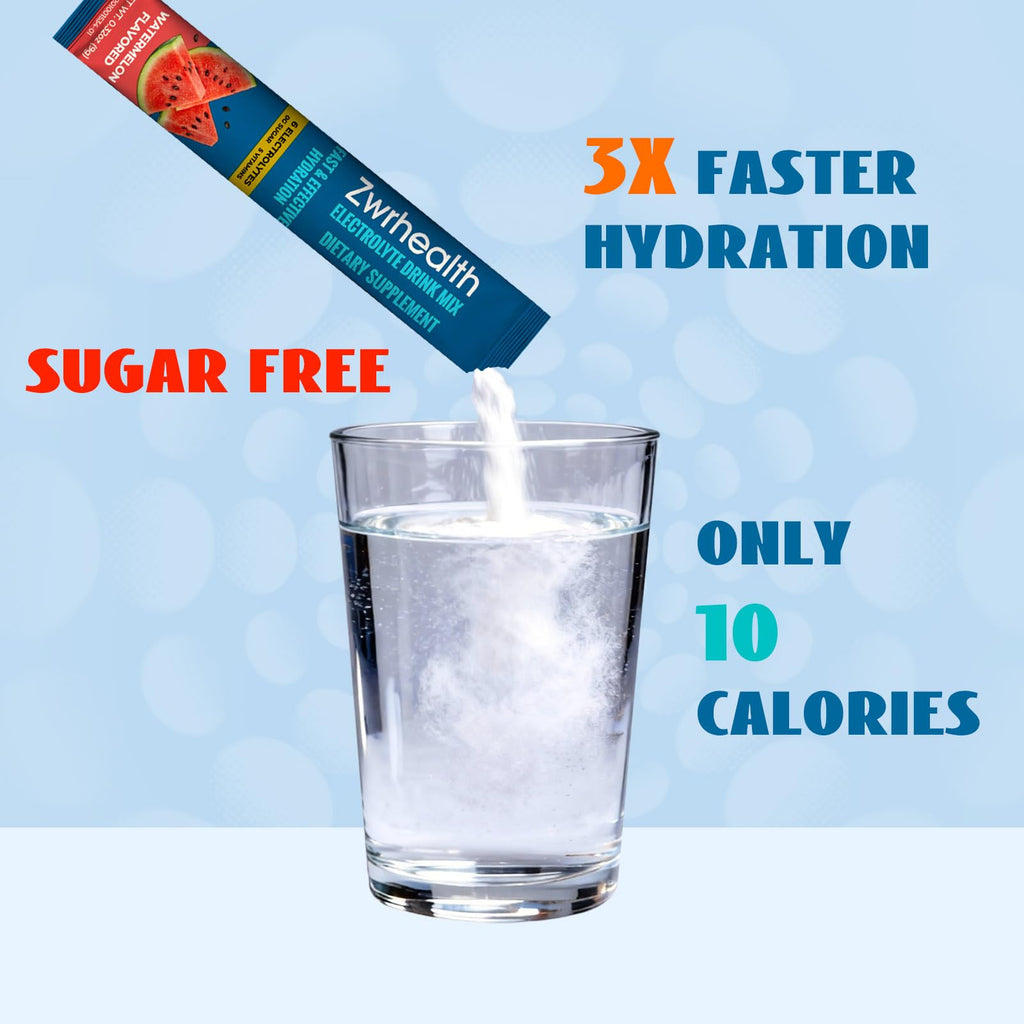 Zwrhealth Electrolytes Powder Packets, Sugar Free Hydration Packets, 4 Flavors Liquid Daily IV Electrolyte Drink Mix, Instantly Hydrating & Party Recovery with 6 Electrolytes & 5 Vitamins, 16 Servings image 9