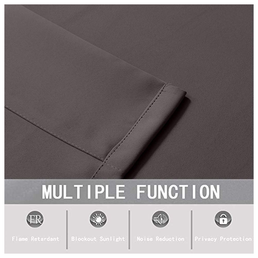 Tonella Linen Curtains,  Pinch Pleat-Double，Pink 6 sets, khaki 4 sets (1 set = 2 pieces) 52"W*108"L image 3