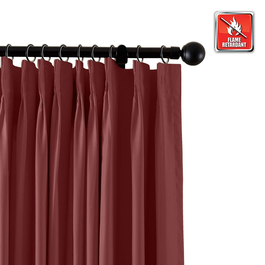 Tonella Linen Curtains,  Pinch Pleat-Double，Pink 20 sets, khaki 14 sets, light camel 24 sets, brown 31sets (1 set = 2 pieces) 52"W*96"L image 2