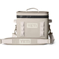 YETI Hopper Flip 12 soft cooler in Cape Taupe, closed top and carry handle visible