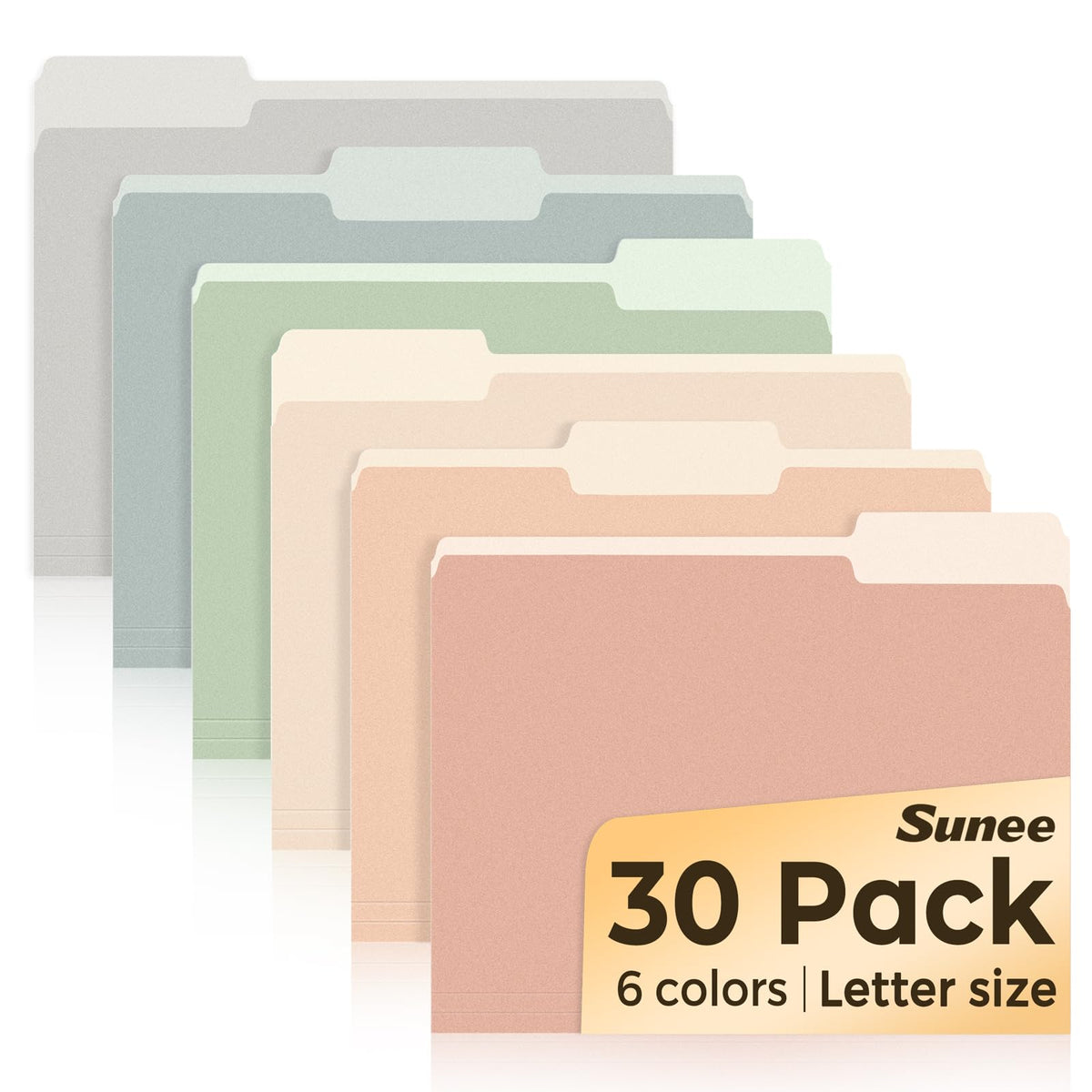 SUNEE SUNEE File Folders, 30 Pack Manilla - Office Supplies
