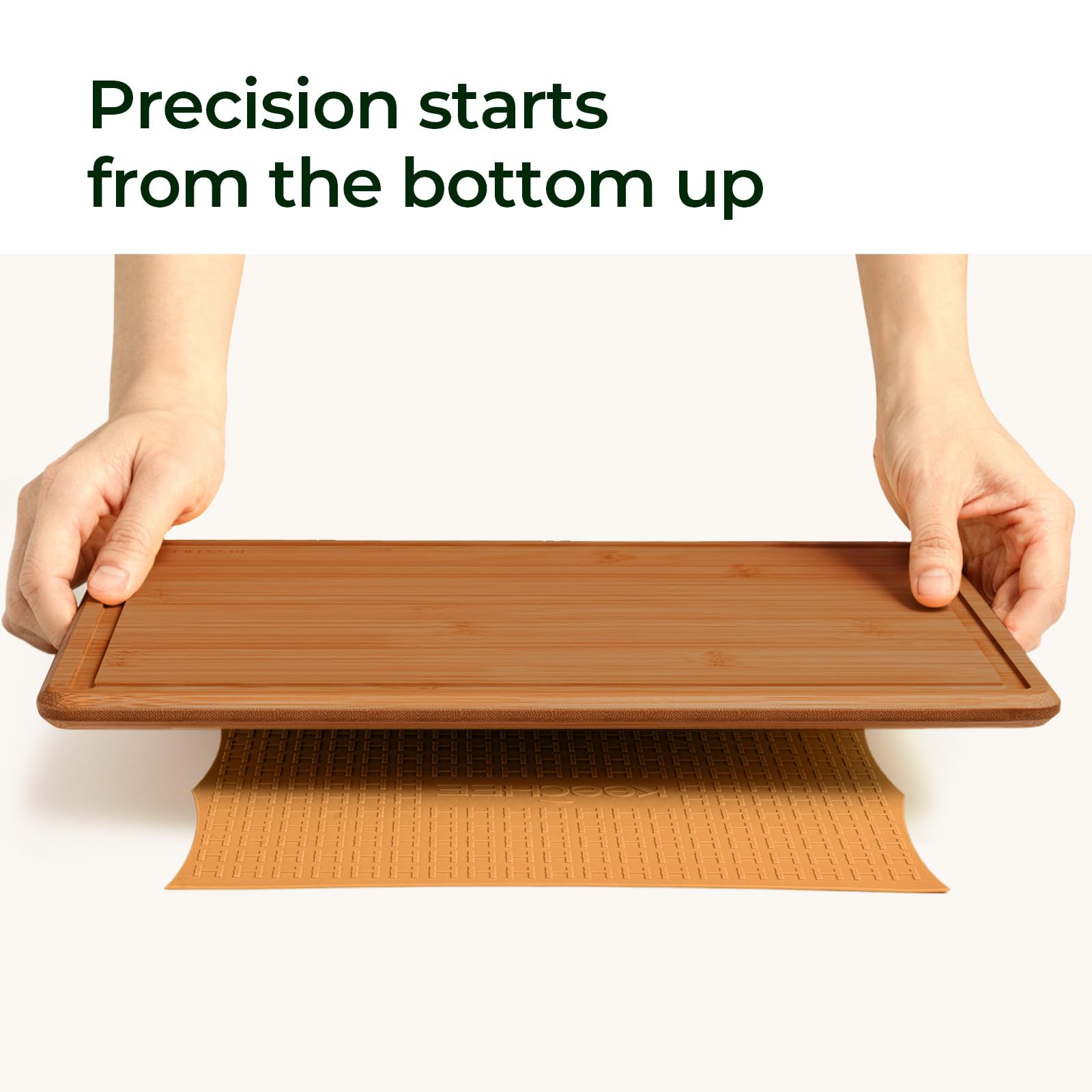 Keechee Cutting Board with Non-slip Mat, Cutting Boards for Kitchen Meal Prep & Serving - Serving Board Sets with Deep Juice Groove Ideal Kitchen Gifts image 2