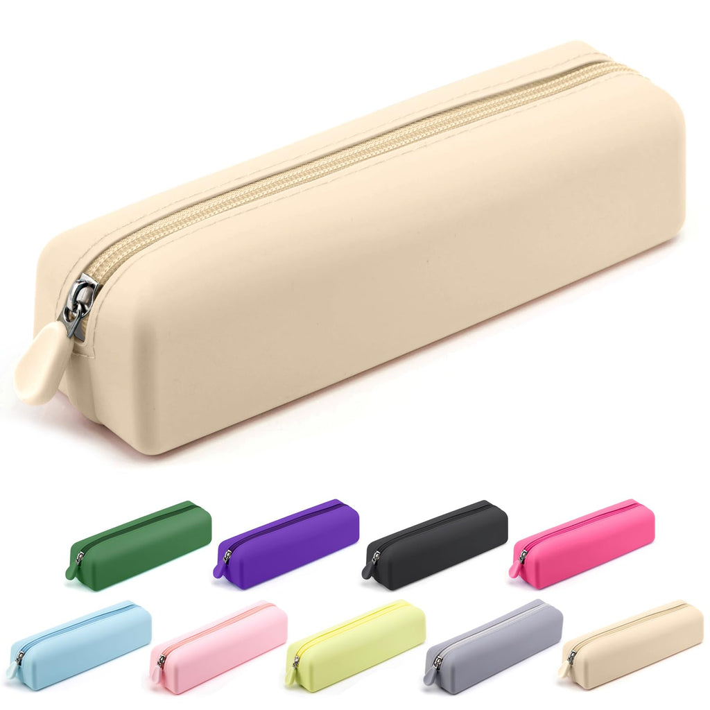 Lolocor Silicone Pencil Case, Pencil Pouch, Pencil Case Small, Pencil Pouch Aesthetic, Silicone Pencil Pouch, Pencil Case Aesthetic, Pencil Bag, Pencil Pouch for Women, Makeup Pouch