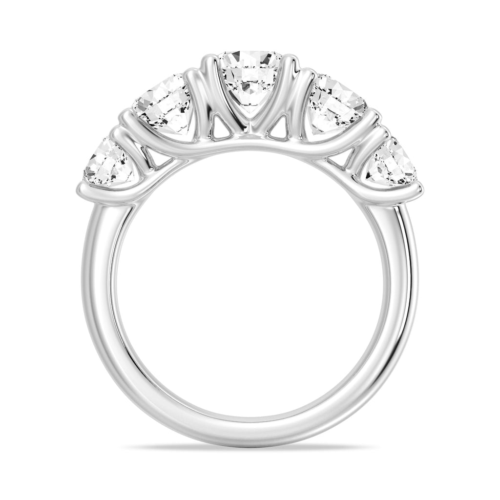 MSBLUE Size 6 3.2ct Round Cut Moissanite Engagement Ring image 3