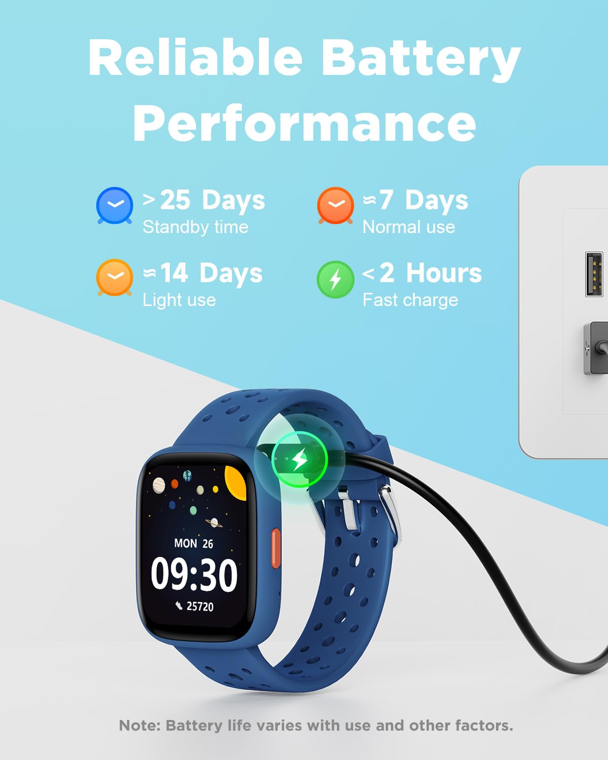 BIGGERFIVE Kids Smart Watch No Phone Needed, 1.8" Fitness Tracker Watch image 7