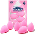 Six AOA STUDIO latex-free teardrop makeup sponges displayed on white background