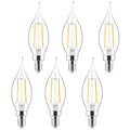 iGalux E12 LED Candelabra Bulbs 6-Pack | 40W Equivalent, Dimmable, 5000K Daylight White, 300LM, CA10 Candle Shape for Chandelier & Ceiling Fan