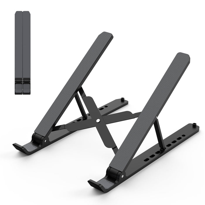 Tonmom Laptop Stand for Desk, Adjustable Laptop Riser, Black