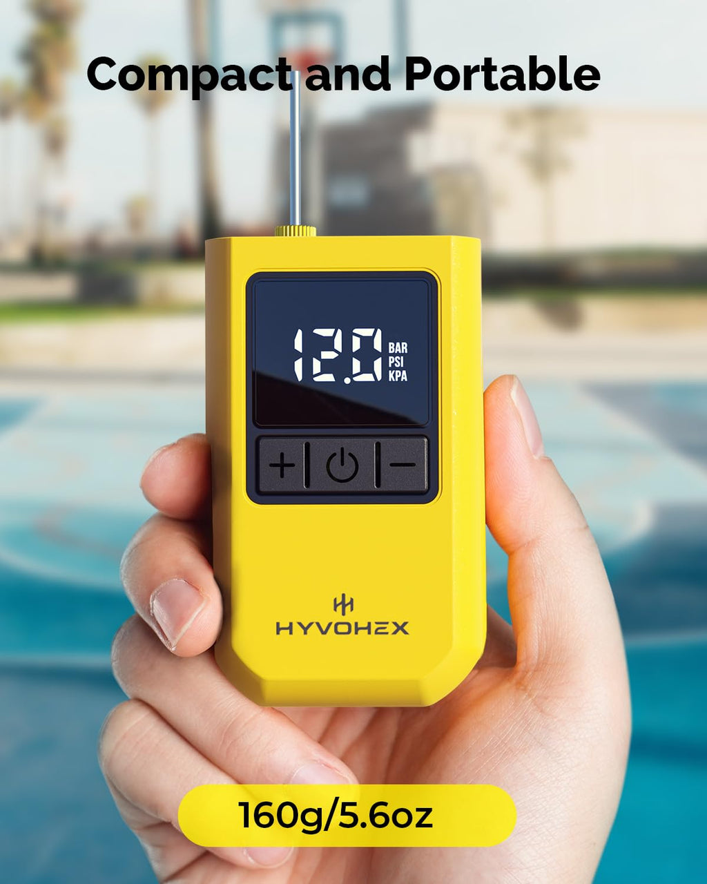 HYVOHEX Portable Electric Ball Pump with Needle for Sports Balls image 6