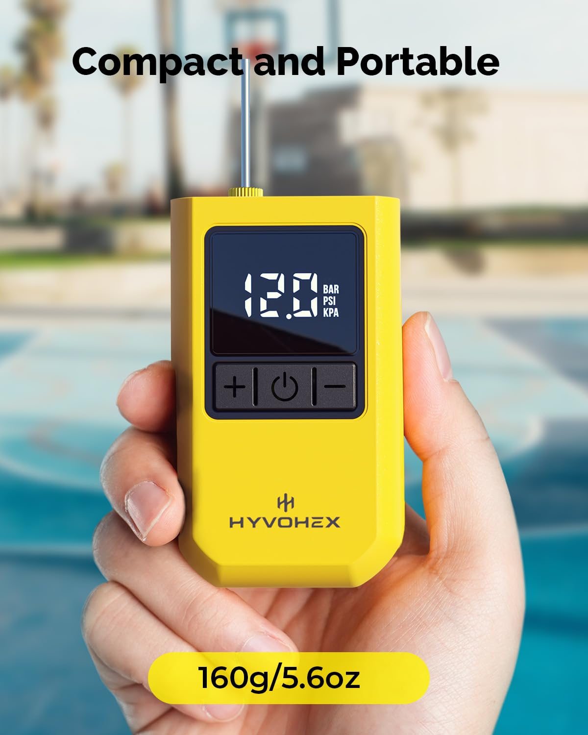 HYVOHEX Portable Electric Ball Pump with Needle for Sports Balls image 6