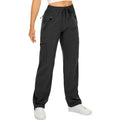 Toomett black women's quick-dry hiking pants with zipper cargo pockets