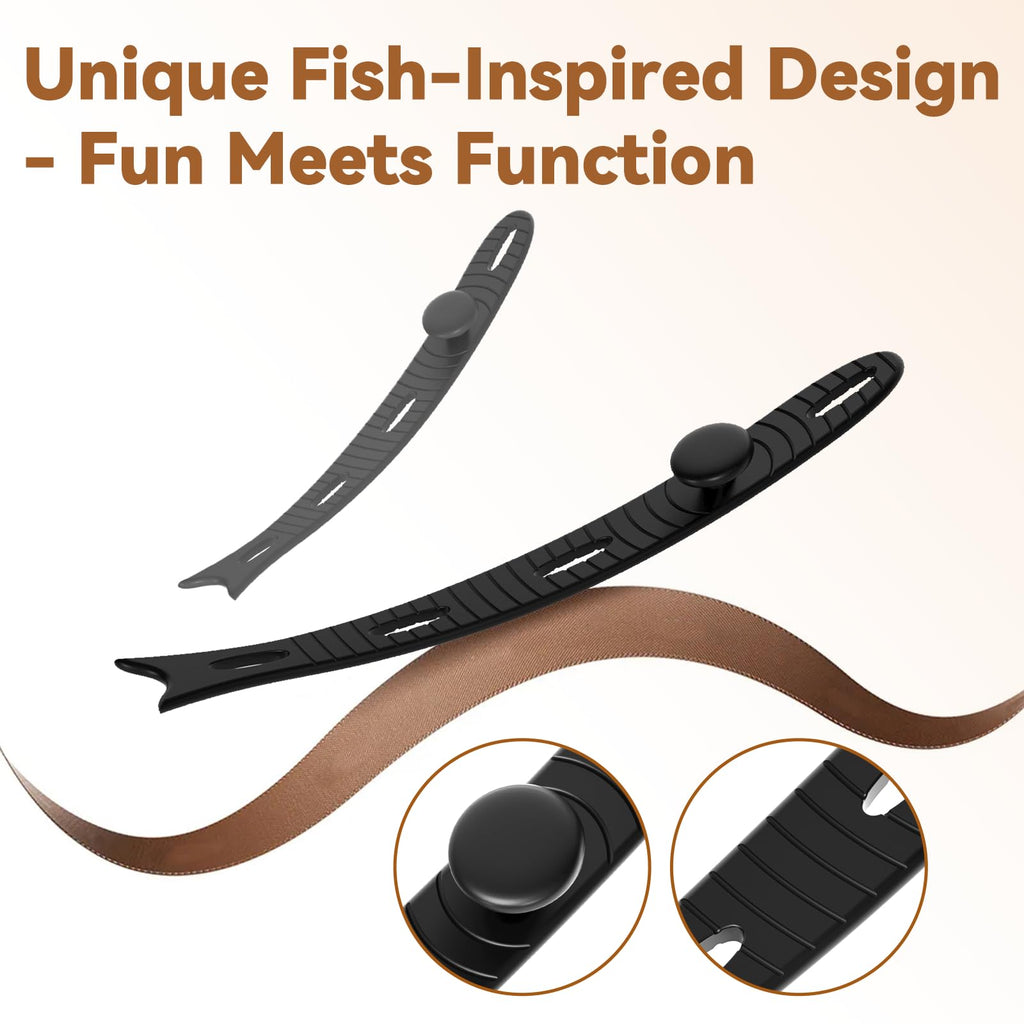 SOLIDATOR 24-Pack Reusable Fish-Shape Silicone Cable Ties – 8 Colors, 4.7” Adjustable Cord Organizers for Cords & Electronics, Cord Wraps for Charging Cables, Cable Management for Home & Office image 2