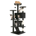 FDW 54-inch dark gray multi-level cat tree tower with platforms and sisal posts