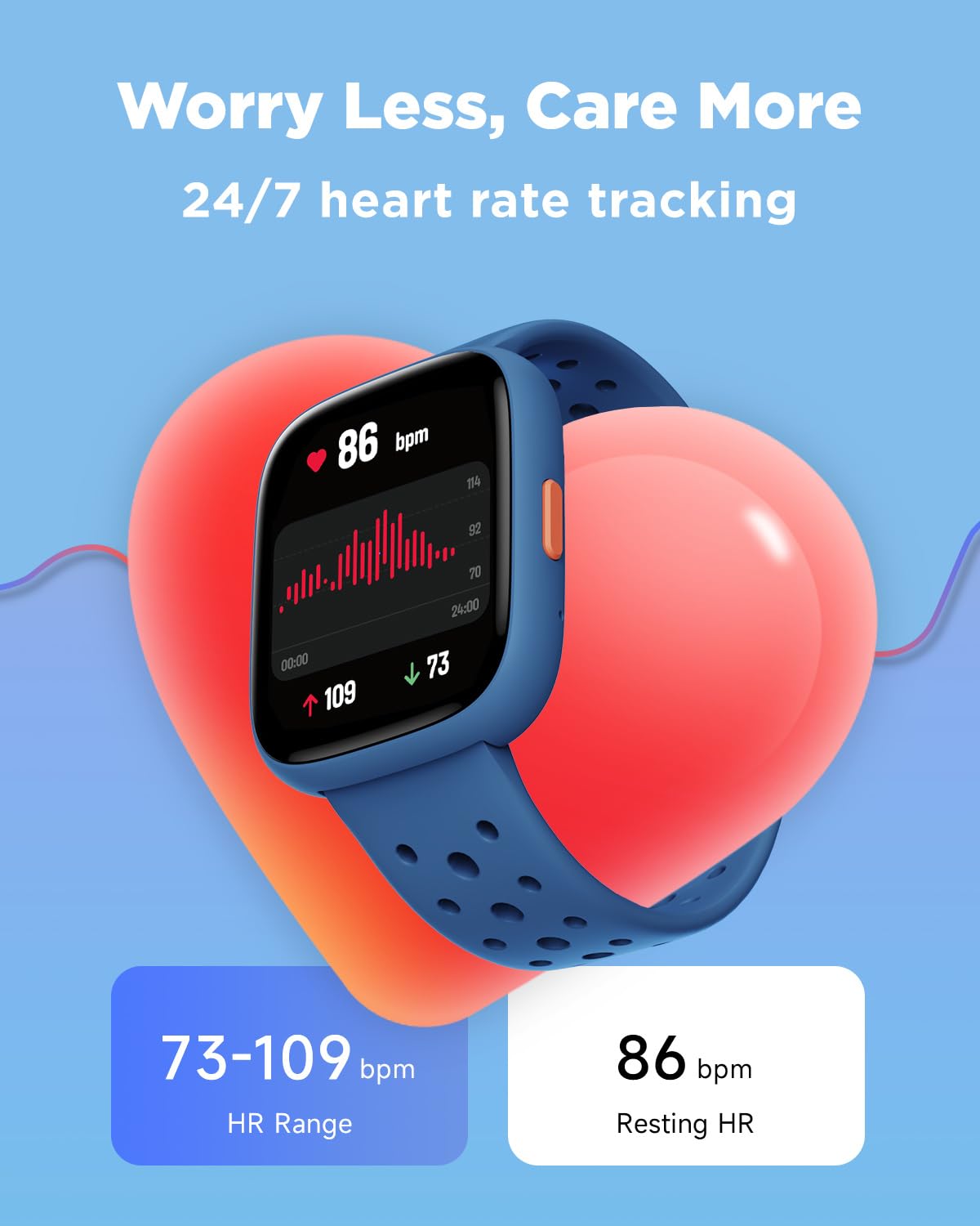 BIGGERFIVE Kids Smart Watch No Phone Needed, 1.8" Fitness Tracker Watch image 5