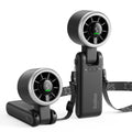 Diveblues portable handheld turbo fan showing compact grip and front fan grill