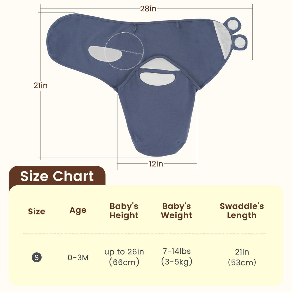 PHF 100% Cotton Baby Swaddle Sleep Sacks for Newborn, 3 Pack Soft Breathable Baby Swaddle Sack 0-3 Months for Boys Girls, Easy Adjustable, Blanket Wrap, Newborn Essentials (Dinosaur) image 7
