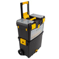 Stalwart rolling toolbox on wheels, removable top, foldable handle