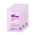 Love Wellness pH-balanced fragrance-free travel wipes 3-count packet