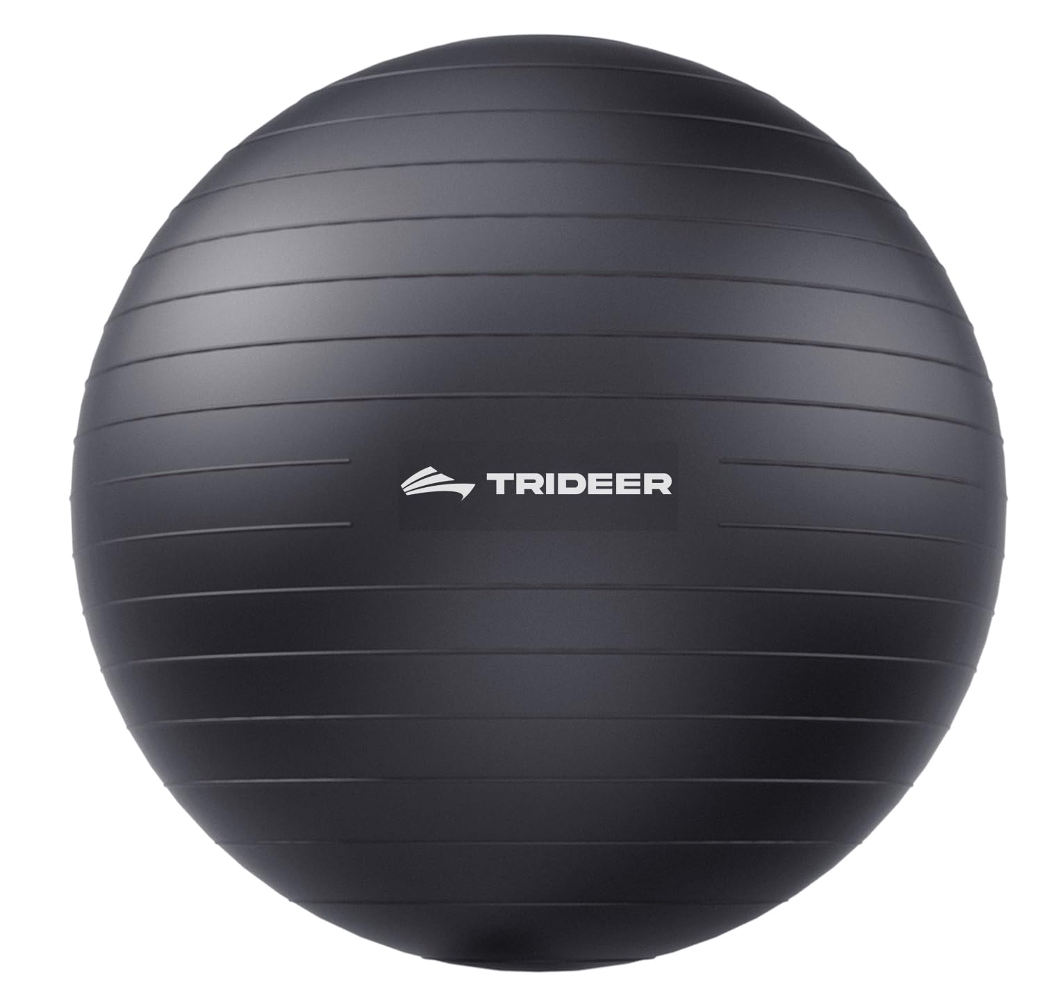 Trideer stability exercise ball inflated next to an included hand pump