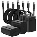 Four Essri 25W USB-C fast charger blocks shown
