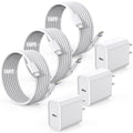 TrimDish three 10ft USB-C to USB-C fast charging cables and a USB-C wall charger block
