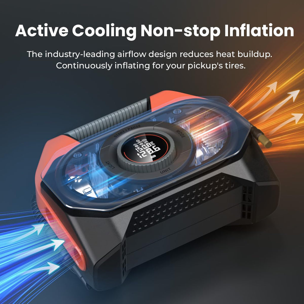 ETENWOLF VORTEX S6 Tire Inflator Portable Air Compressor, Cordless Air Pump image 7