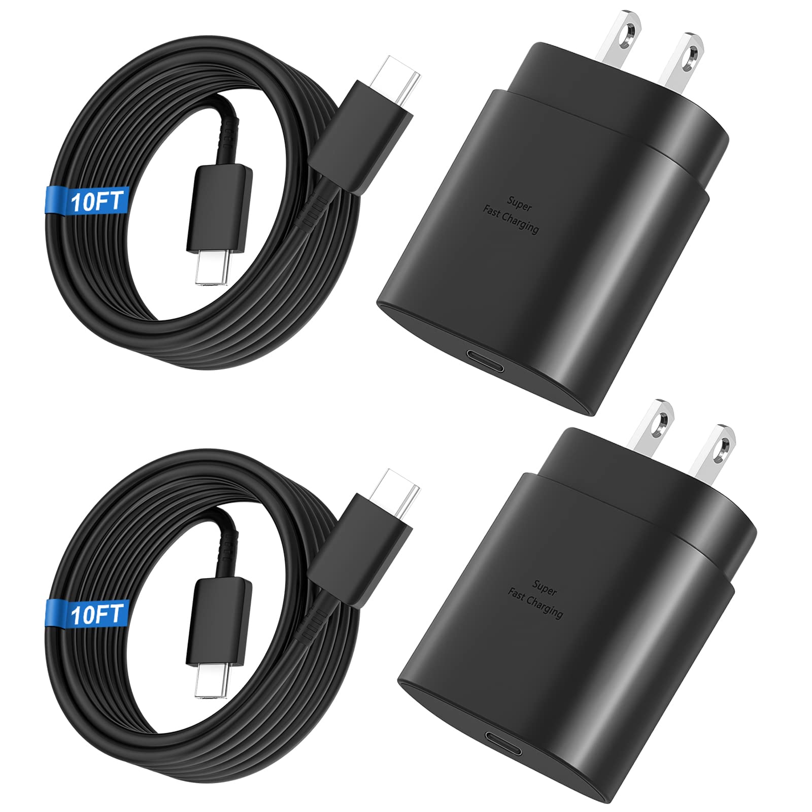 Vilive 25W USB-C wall charger and long 10ft Type-C cable