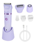 Ufree 3-in-1 electric bikini trimmer showing trimming head and attachments