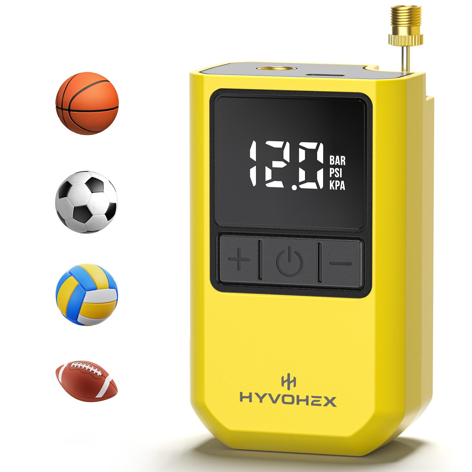 HYVOHEX portable electric ball pump, needle attached